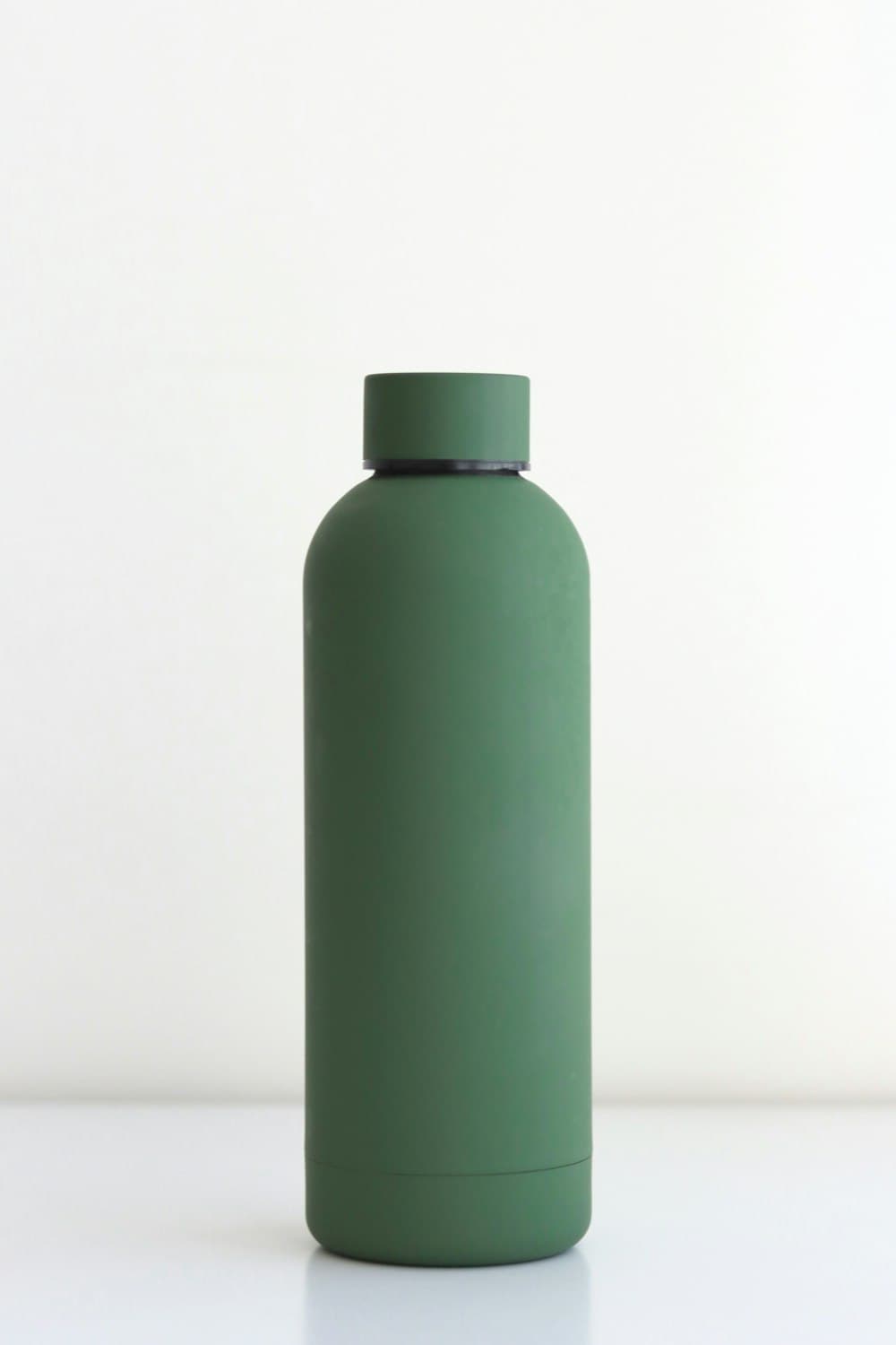 Green water bottle