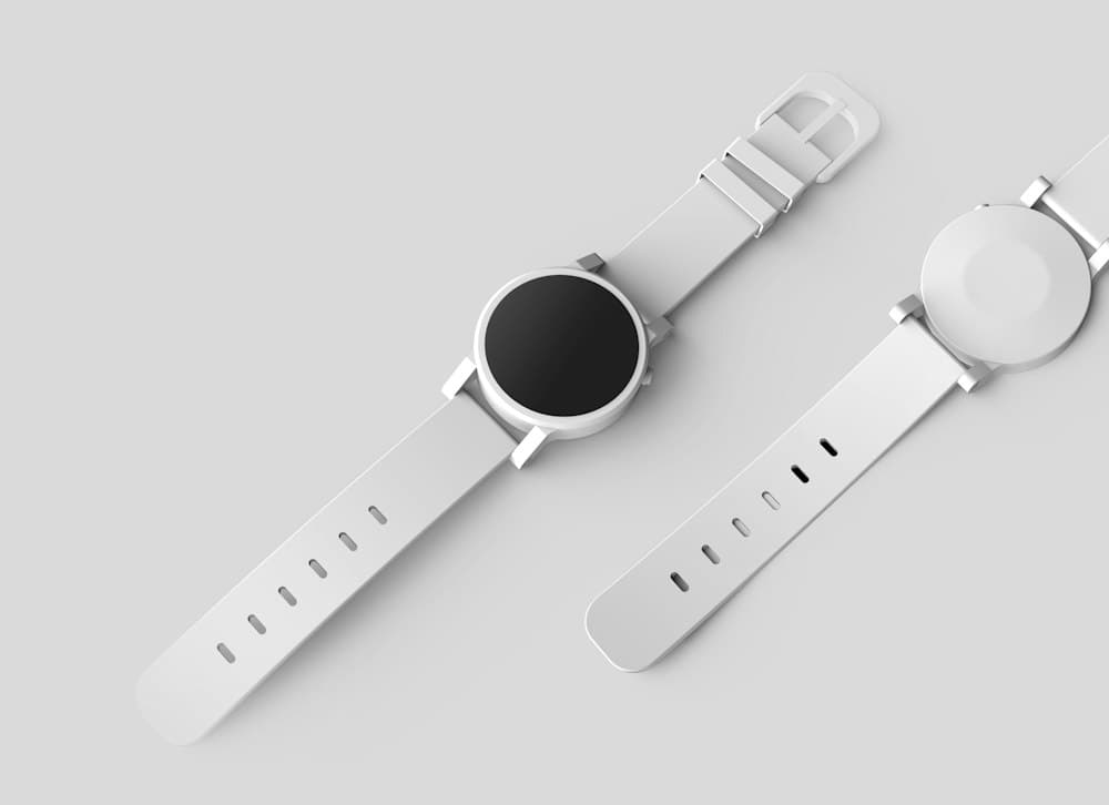 White wristwatch
